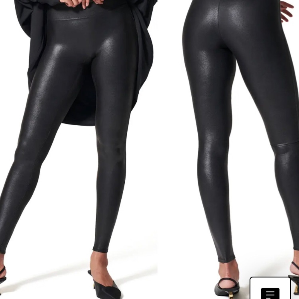 SPANX faux leather legging size M